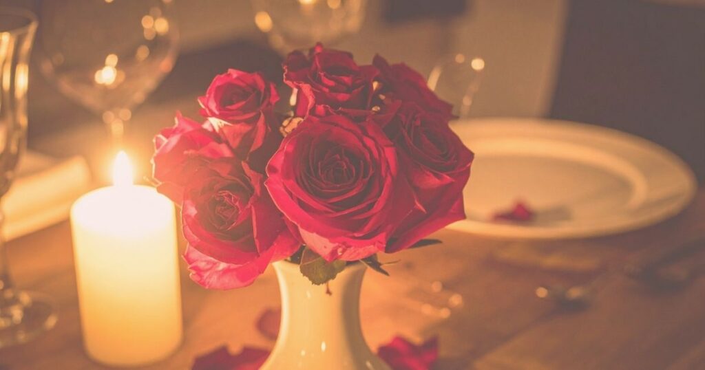 velada romántica en casa