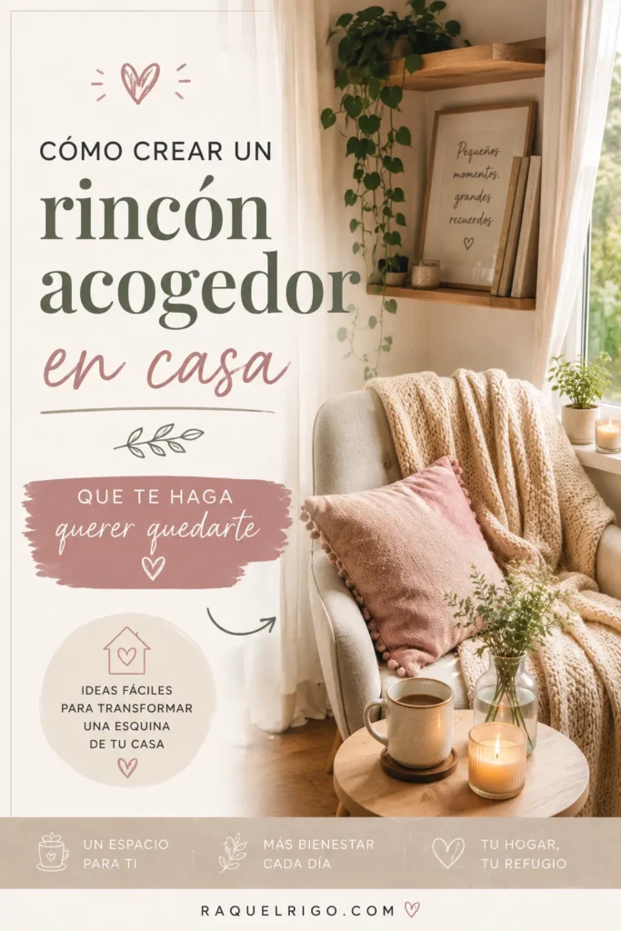 cómo crear un rincón acogedor en casa
